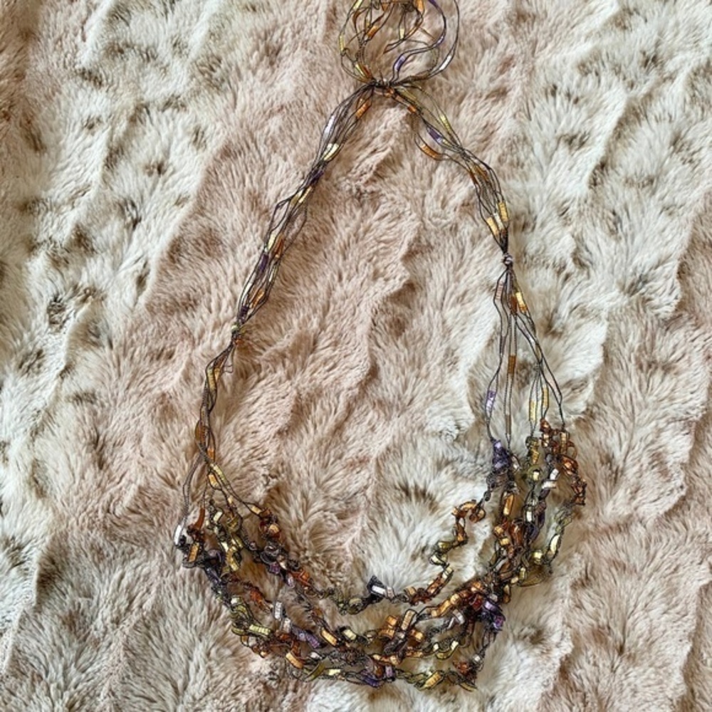 Unique Thread Multicolored Delicate Neckla… - Picture 4 of 7